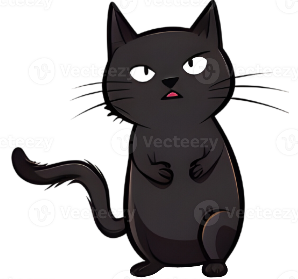 Black cat in Halloween. Generative AI. png