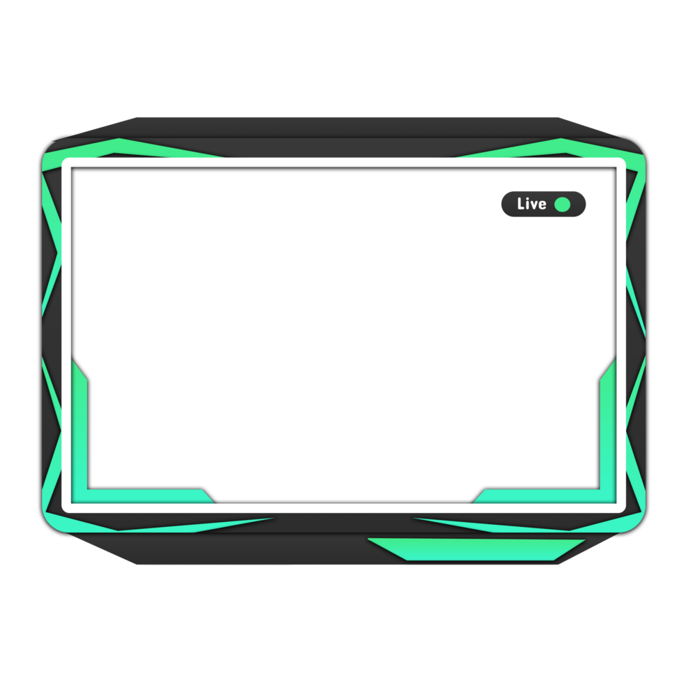 Stream overlay for twitch 3d game frame border png