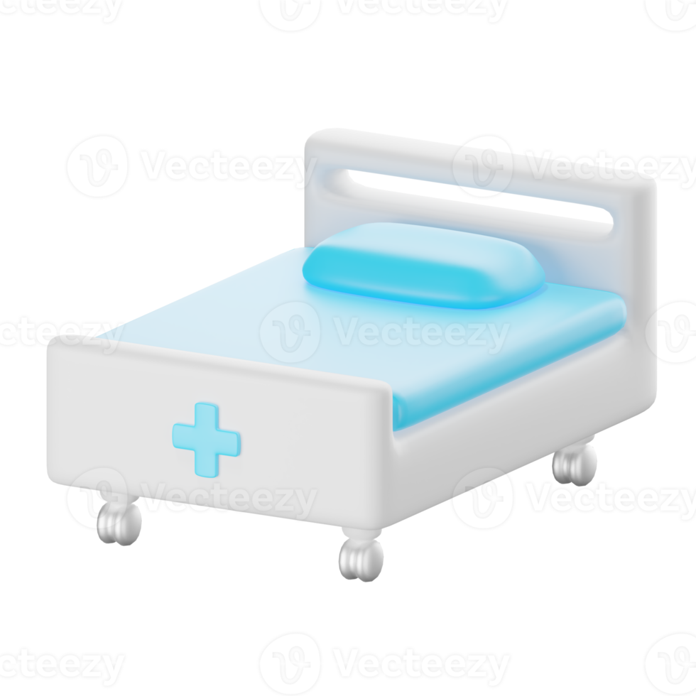3d icon render of medical bed png