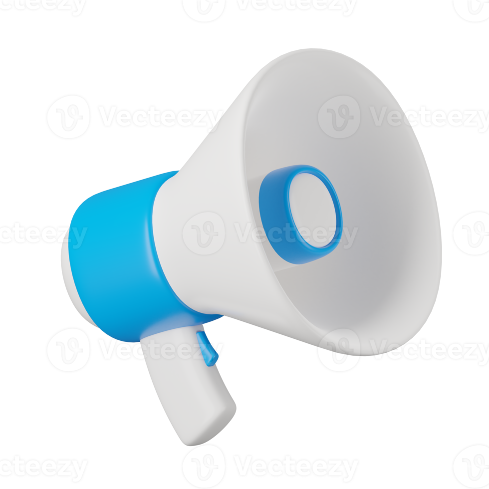 3d render of megaphone icon. png