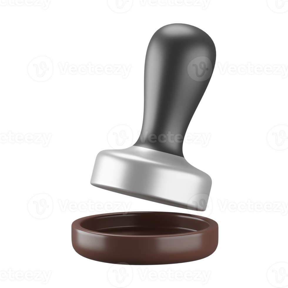 3d icon of coffee tamper. png