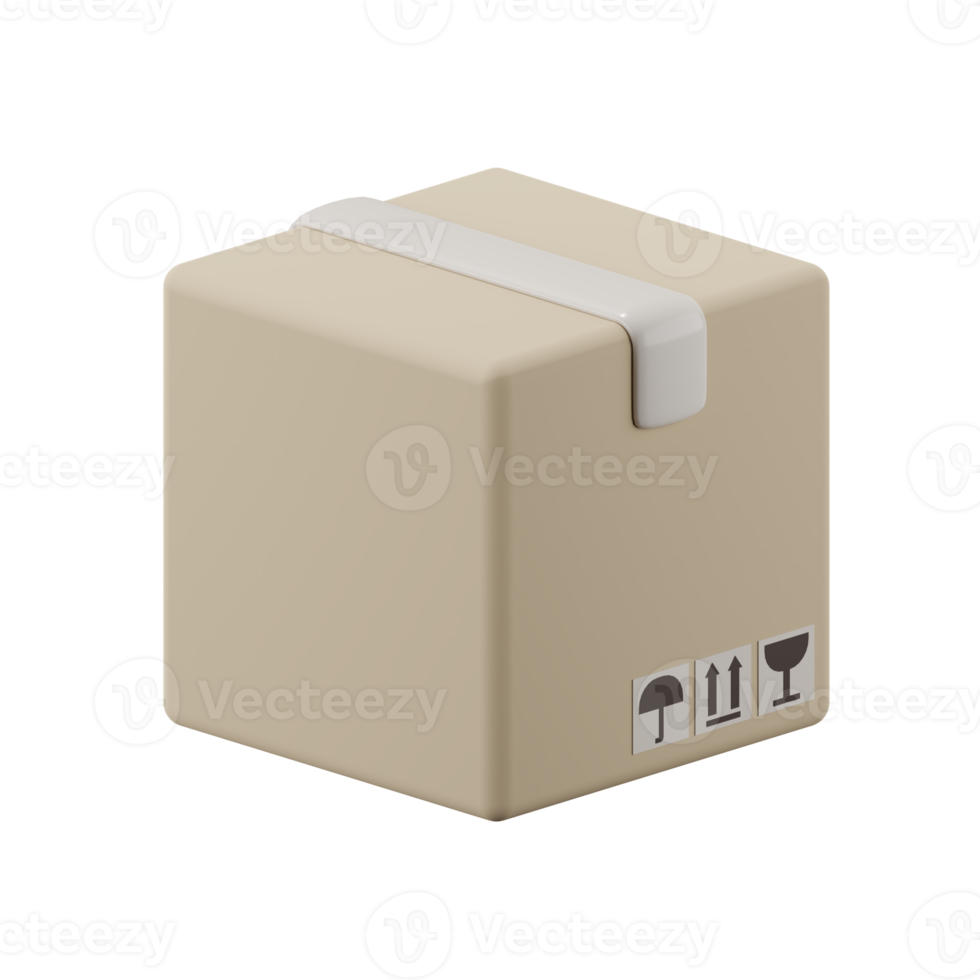 3d render of parcel delivery box. png