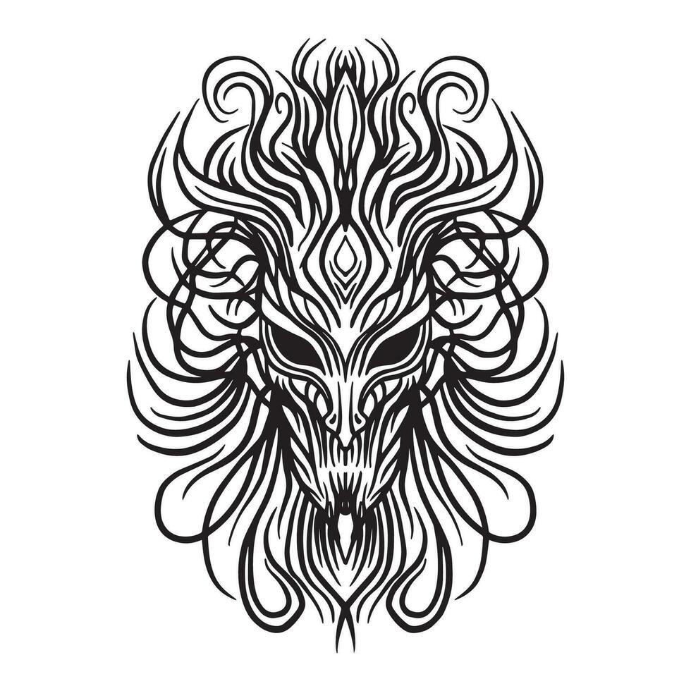 Gothic Tribal Mask vector