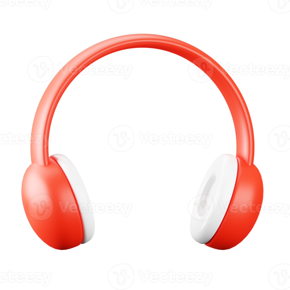 3d rendering of headphone icon. png