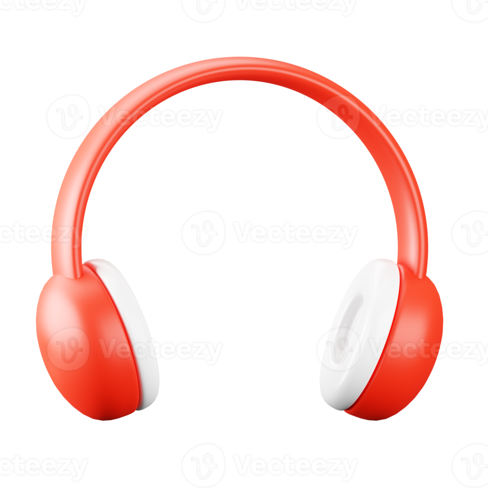 3d rendering of headphone icon. png