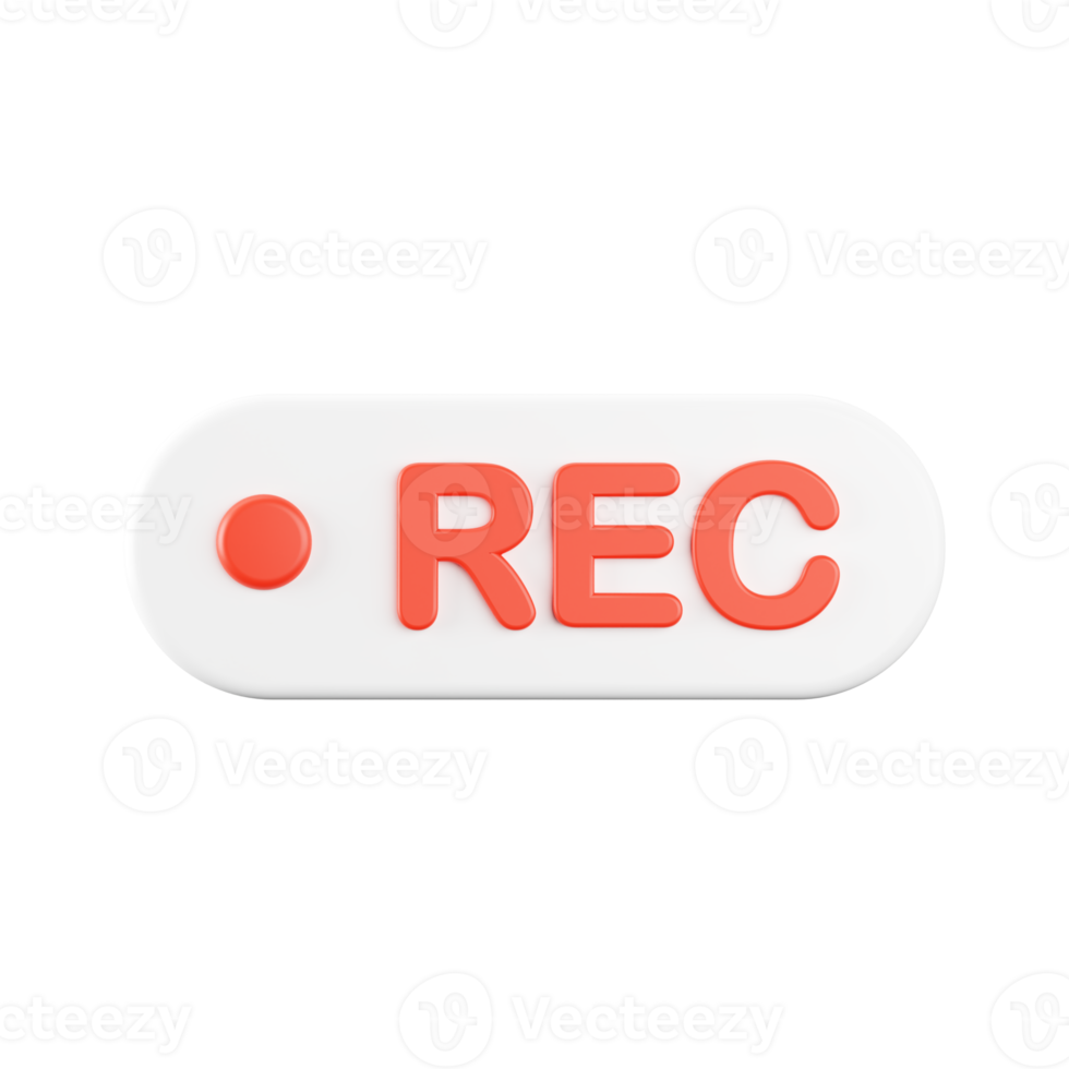 3d rendering of record icon. png