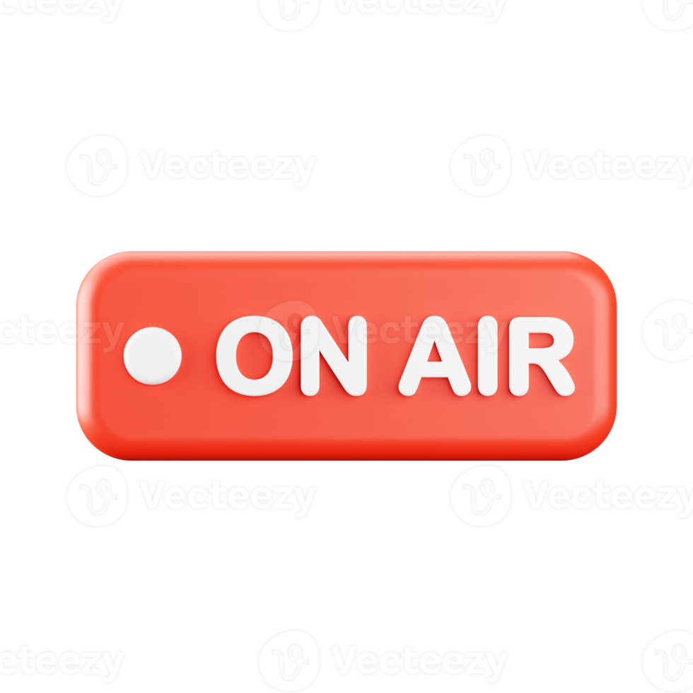 3d rendering of on air icon. png