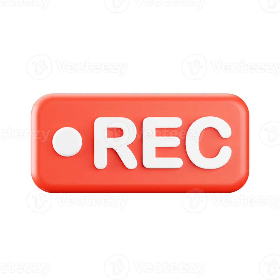 3d rendering of record icon. png