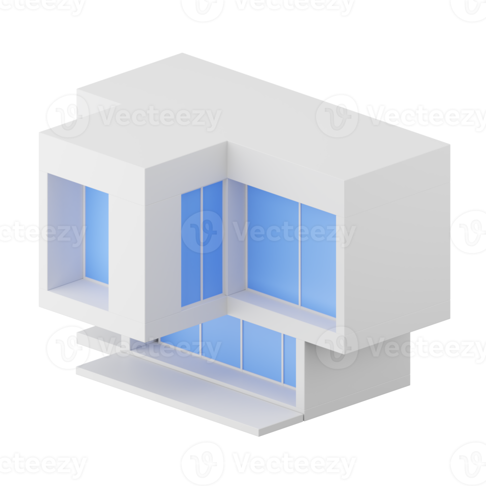 3d render of modern house. png