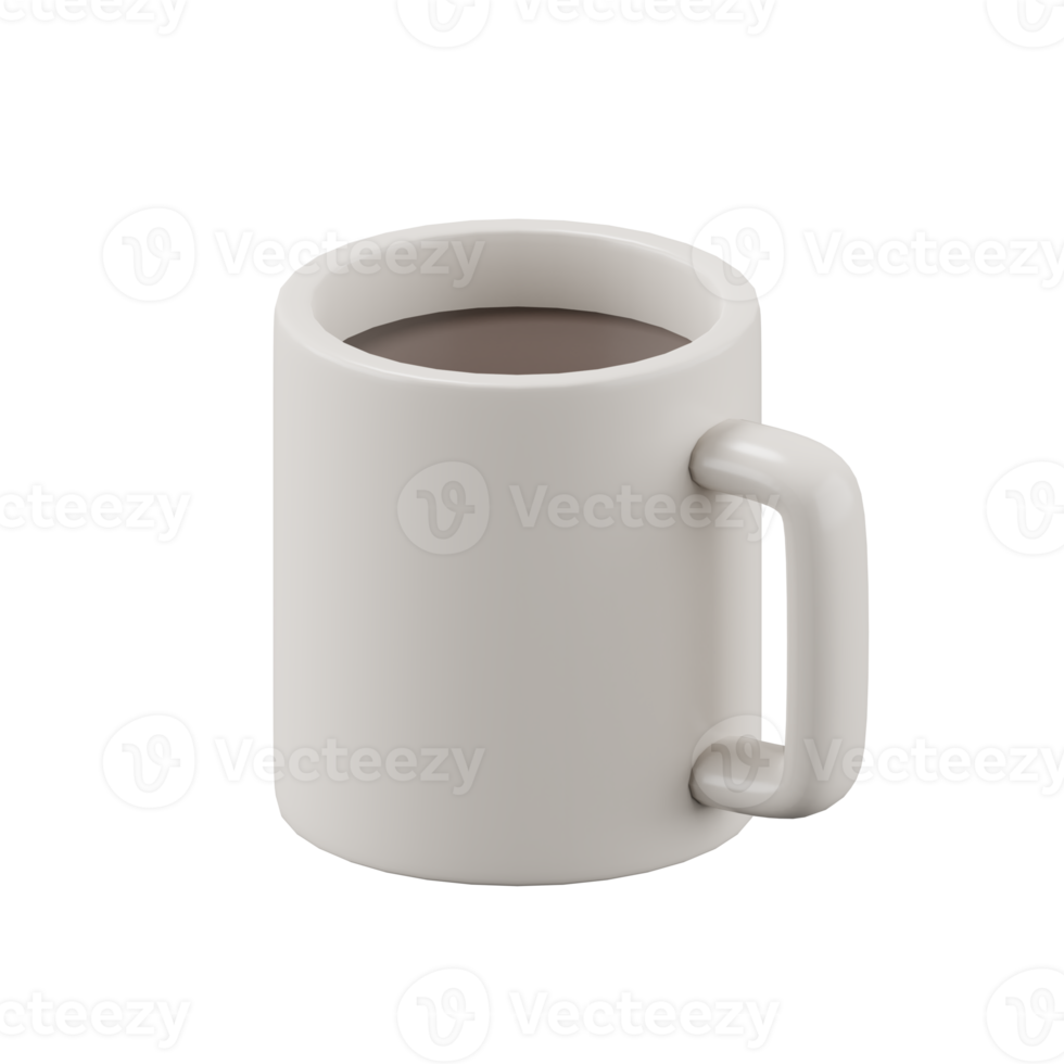 3d rendering of a cup of coffee. png