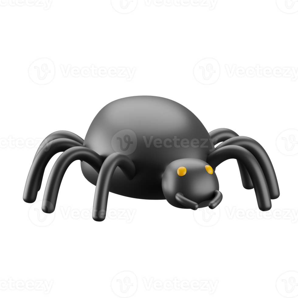3d icon of halloween spider. png