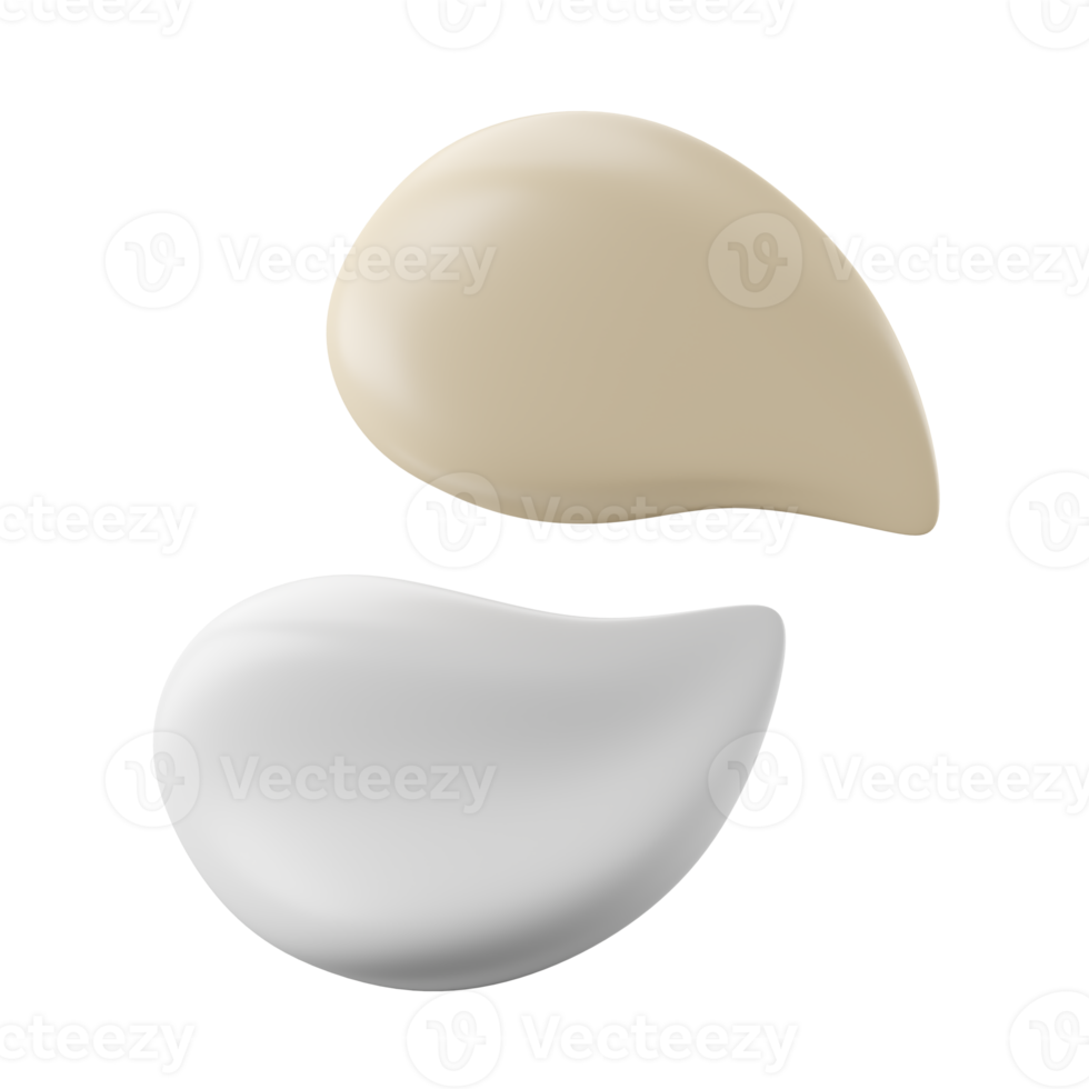 3d icon rendering of cream. png