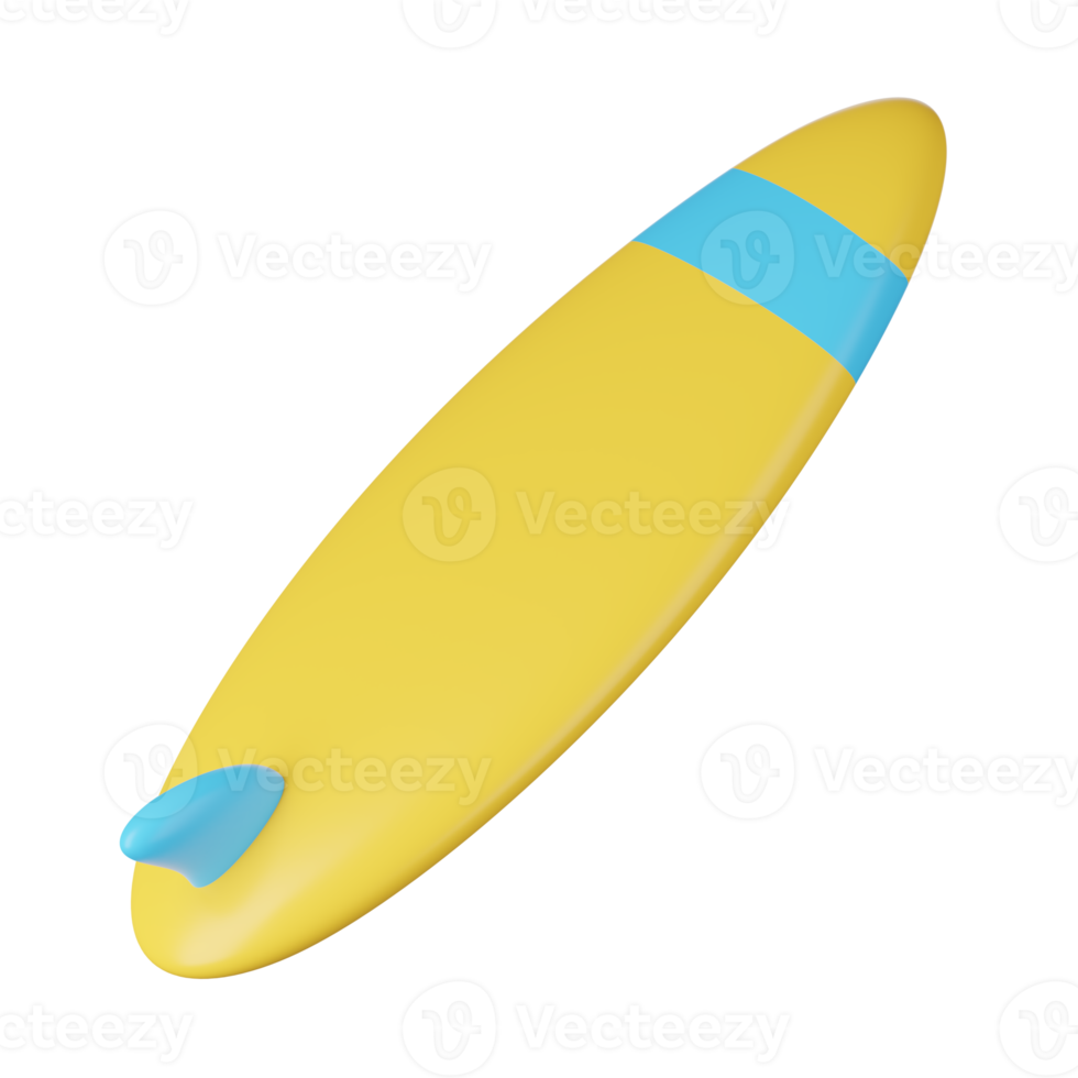 3D render of surfboard png