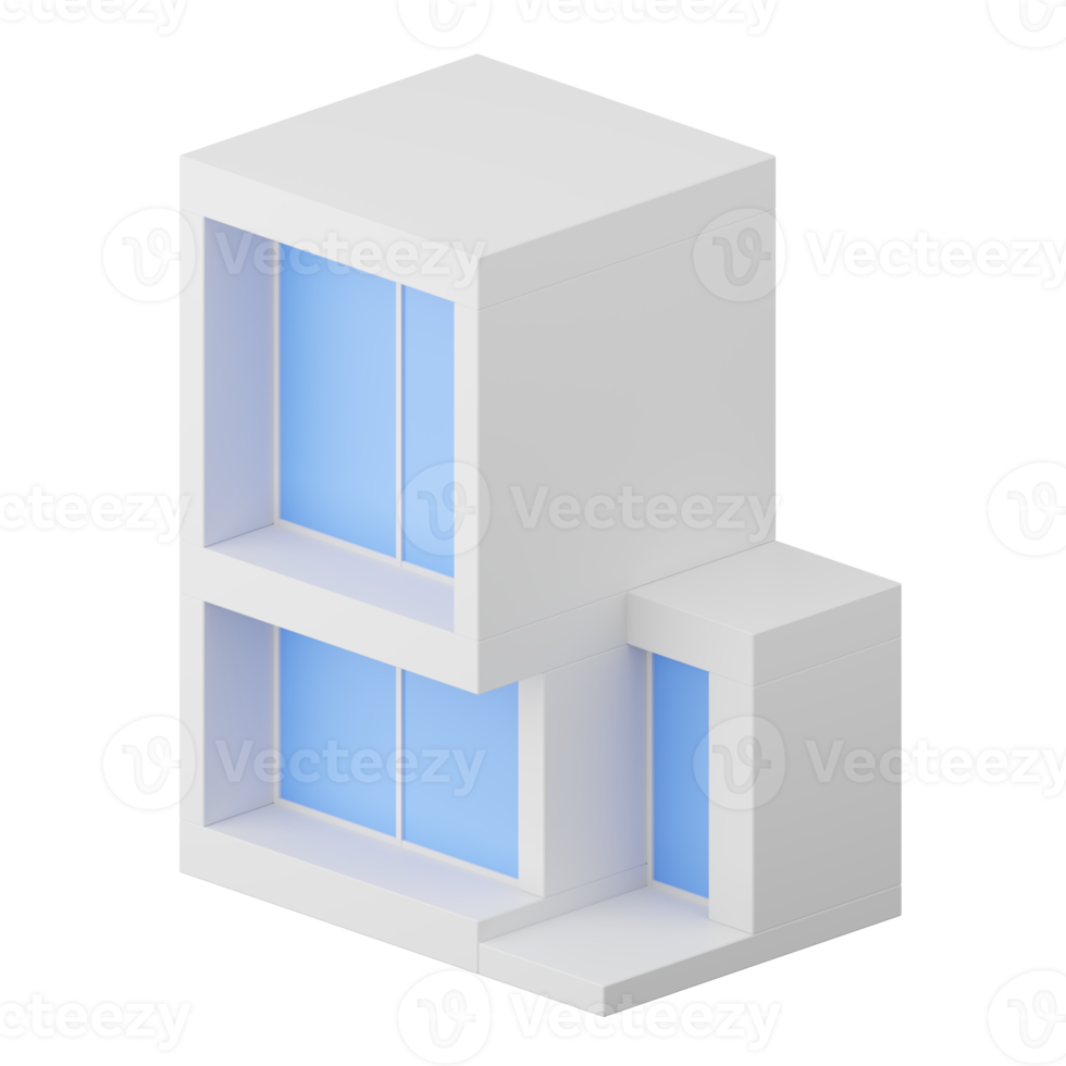 3d render of modern house. png