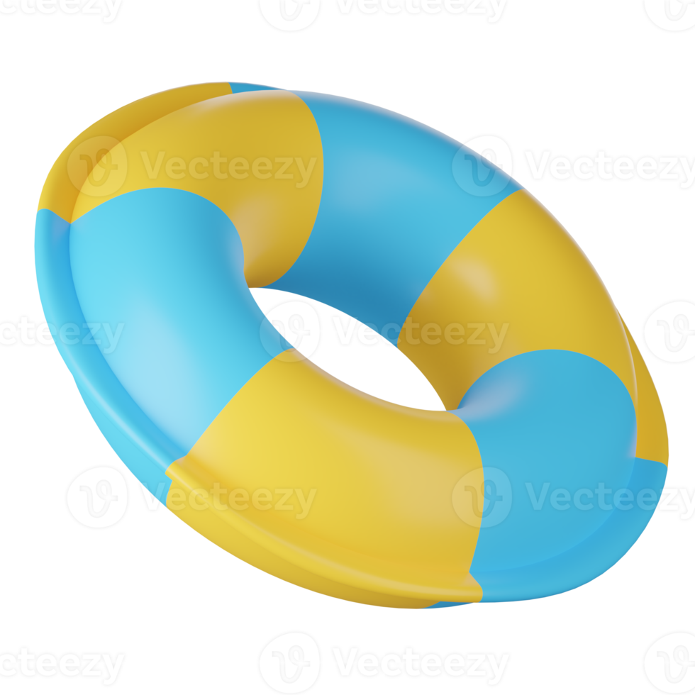 3D render of inflatable swimming ring png