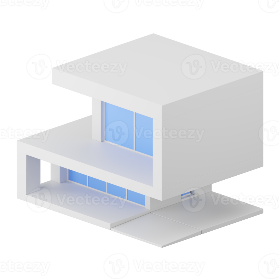 3d render of modern house. png
