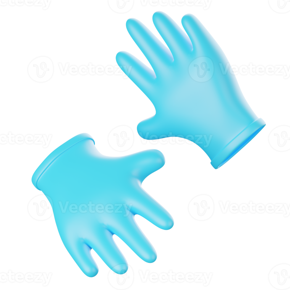 3d icon render of medical gloves png