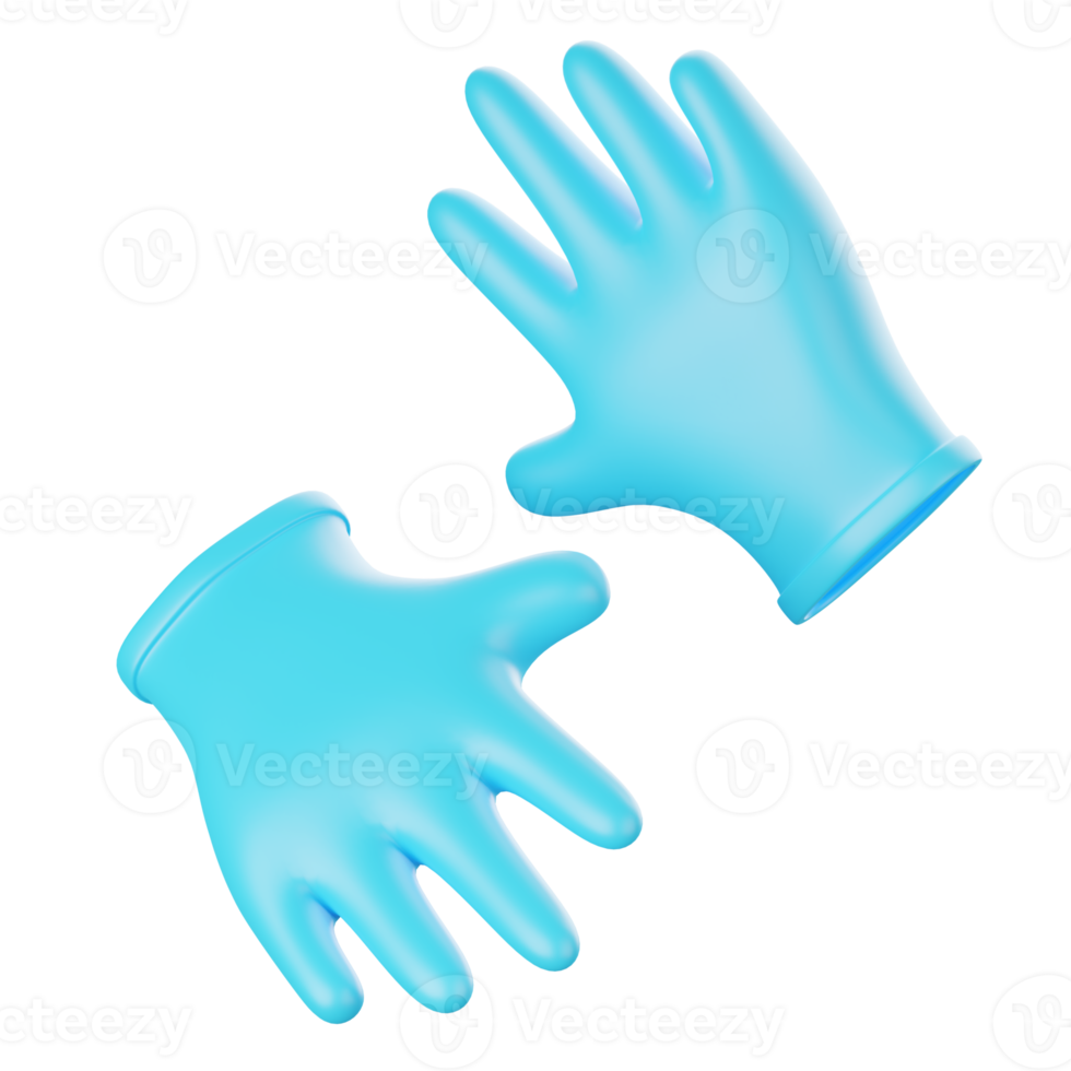 3d icon render of medical gloves png