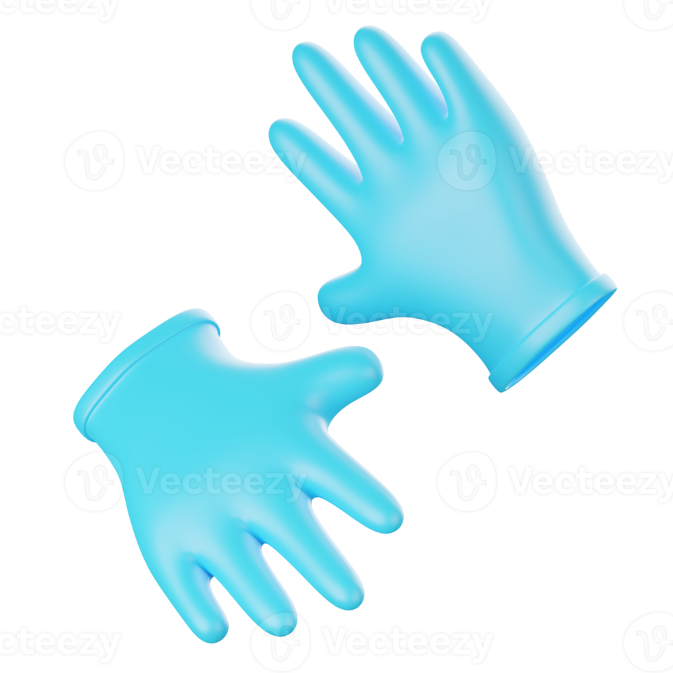 3d icono hacer de médico guantes png