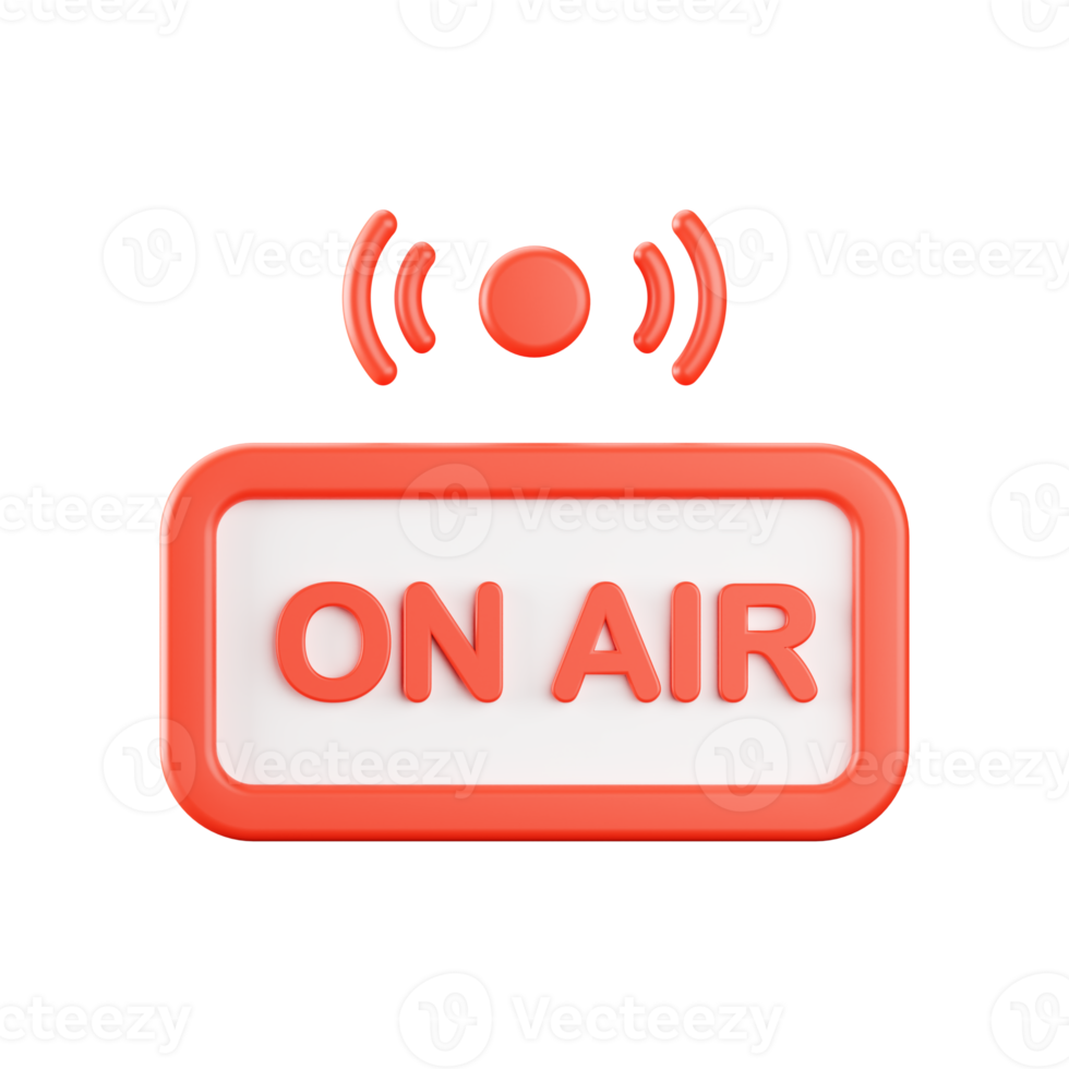 3d rendering of on air icon. png