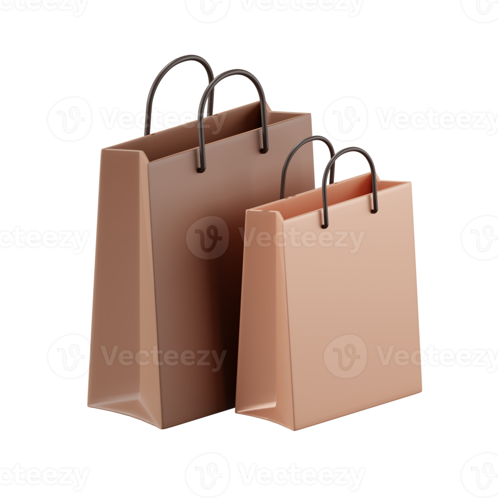 3d render of shopping bag. png