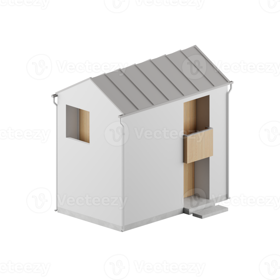 3d render of modern Japanese house. png