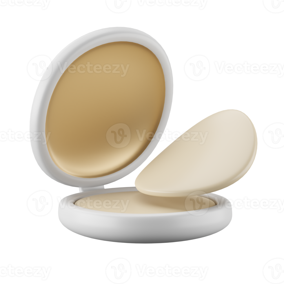 3d icon rendering of cosmetic powder. png
