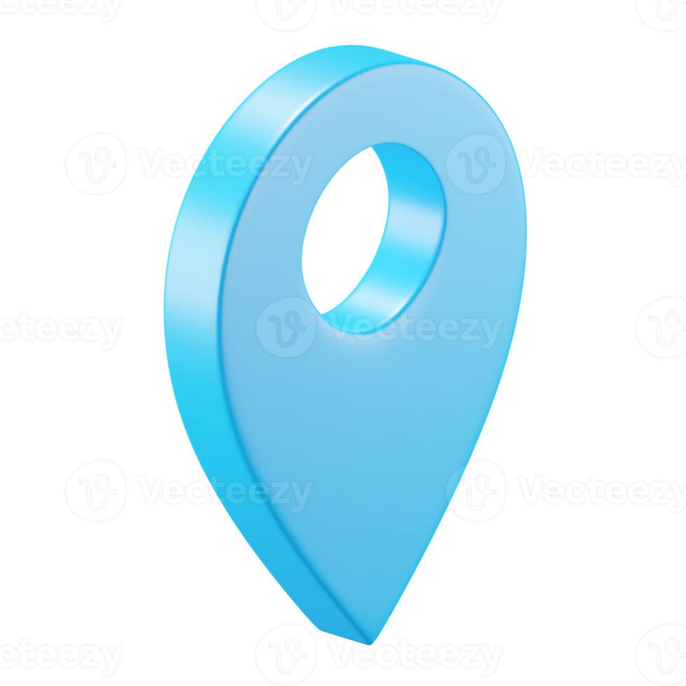 3d icon rendering of location pin isolated background. png