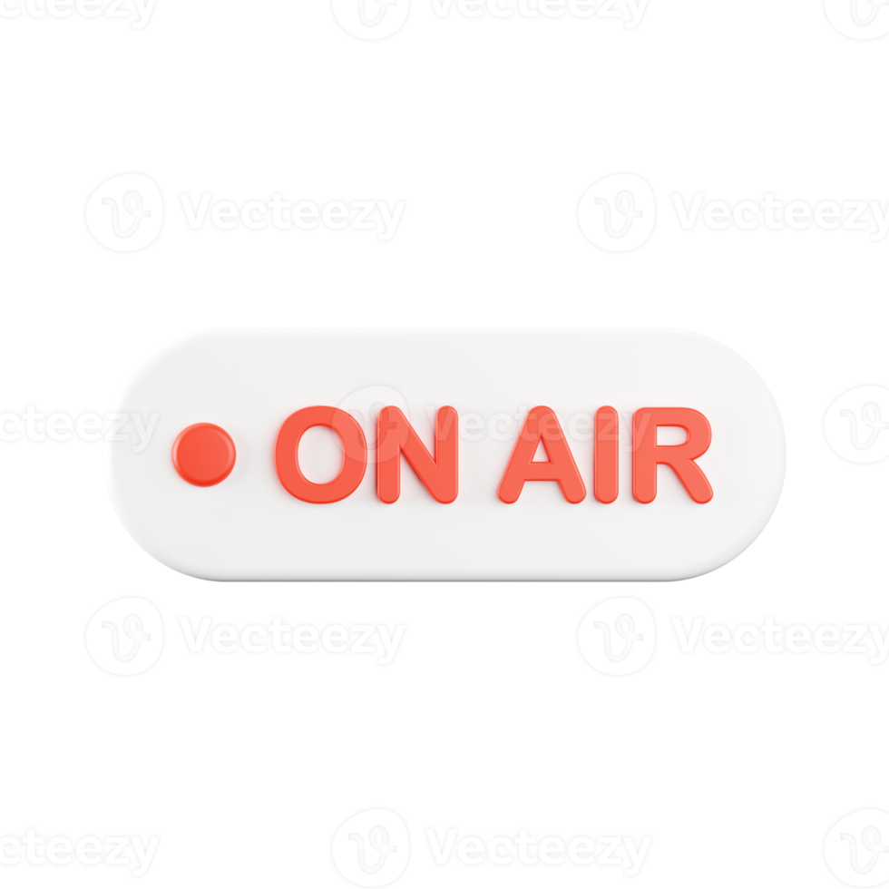 3d rendering of on air icon. png