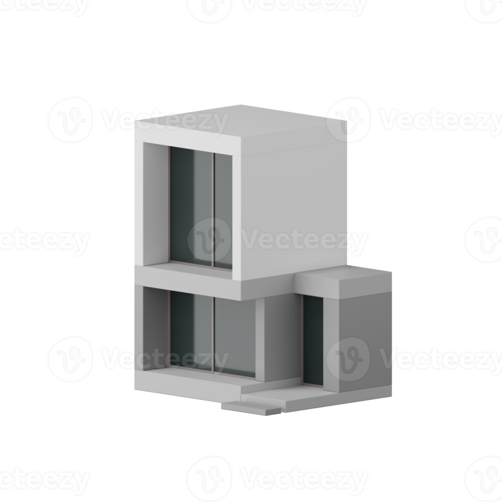 3d render of a modern house. png