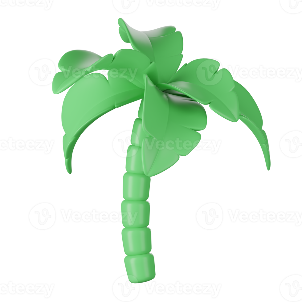 3D render of palm tree png