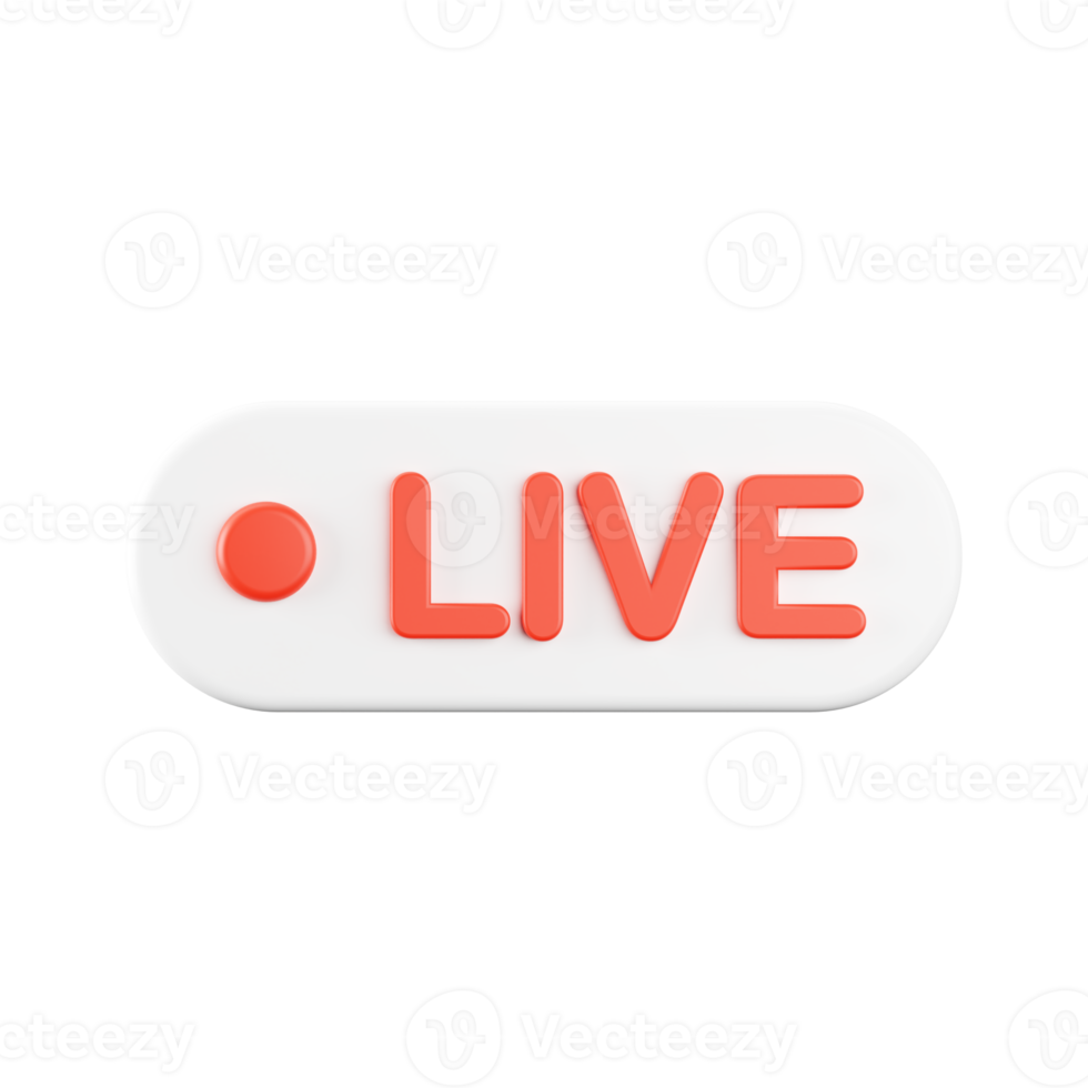 3d rendering of live streaming icon. png