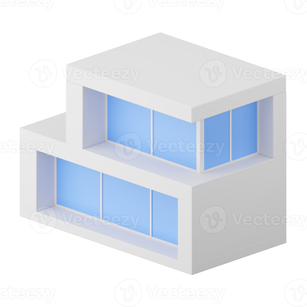 3d framställa av modern hus. png