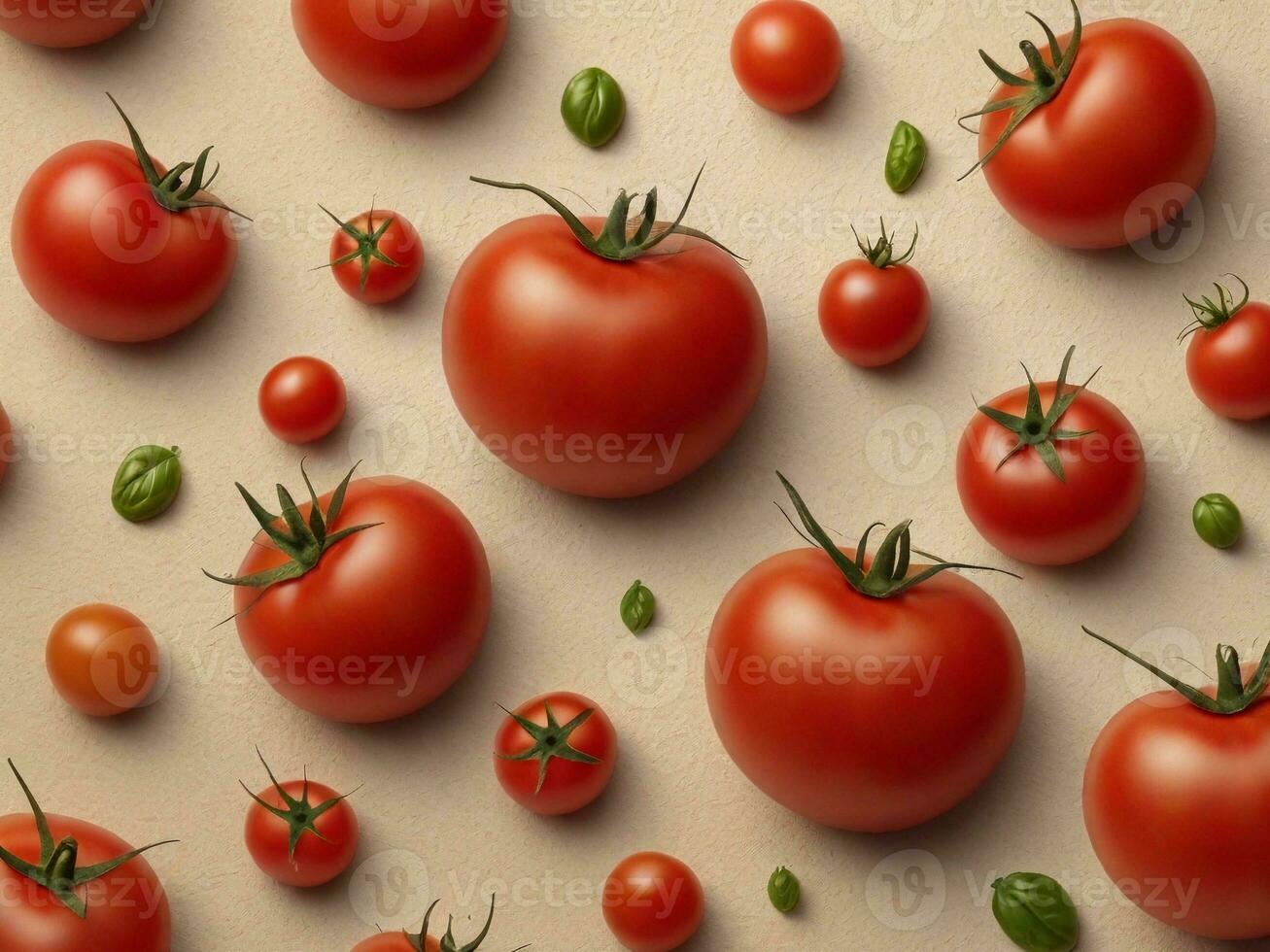 Fresh tomatoes against textured background with space for text, background image, generative AI photo