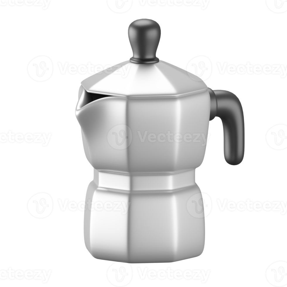 3d icon of coffee moka pot. png