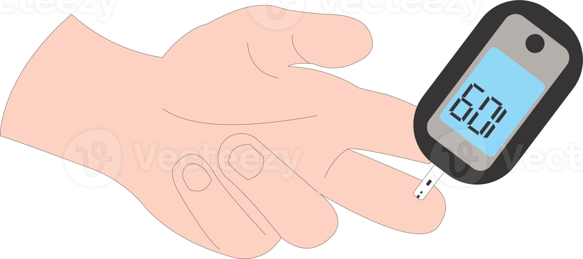 Blood Glucose Meter Word Diabetes day 33260558 PNG