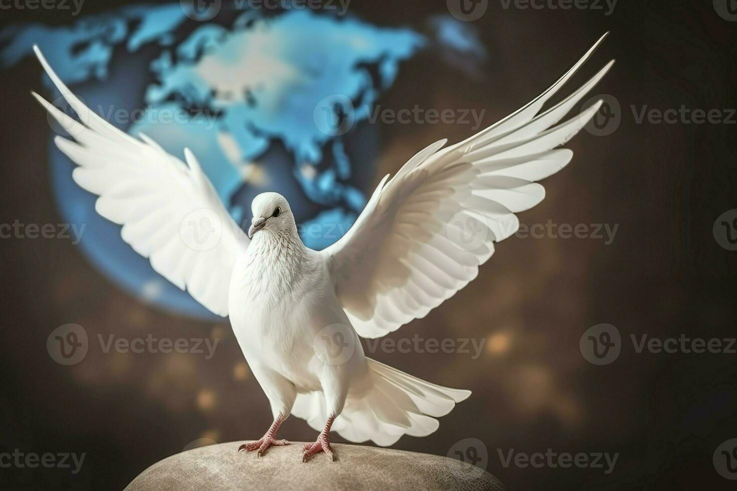 blanco paloma símbolo de paz. generar ai foto