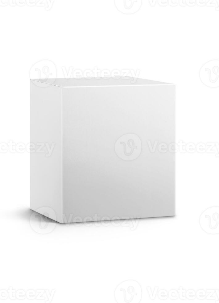 product packaging box empty box mockup isolated on white background photo