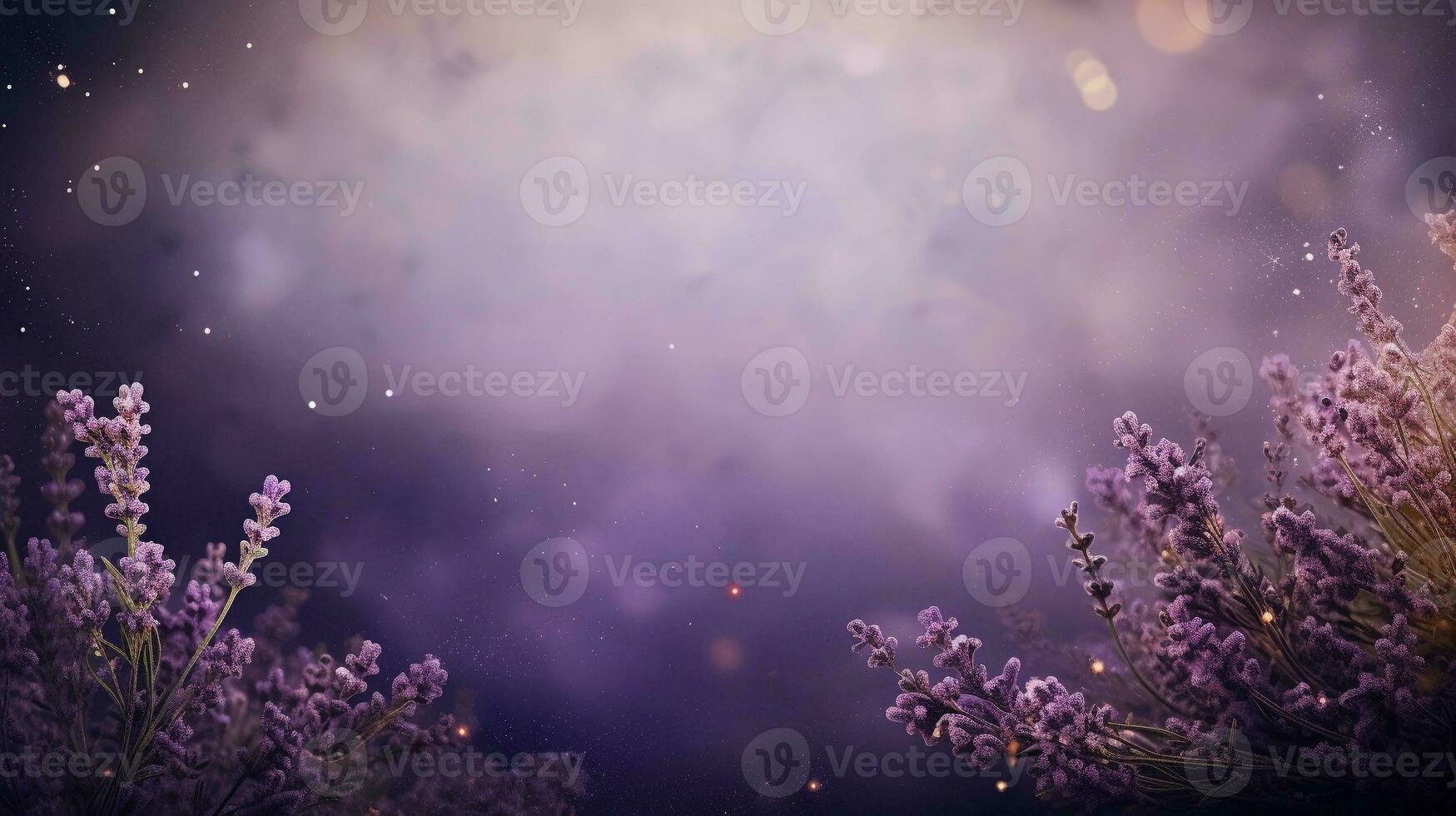 space for text on textured background surrounded by lavender flowers, background image, AI generated photo