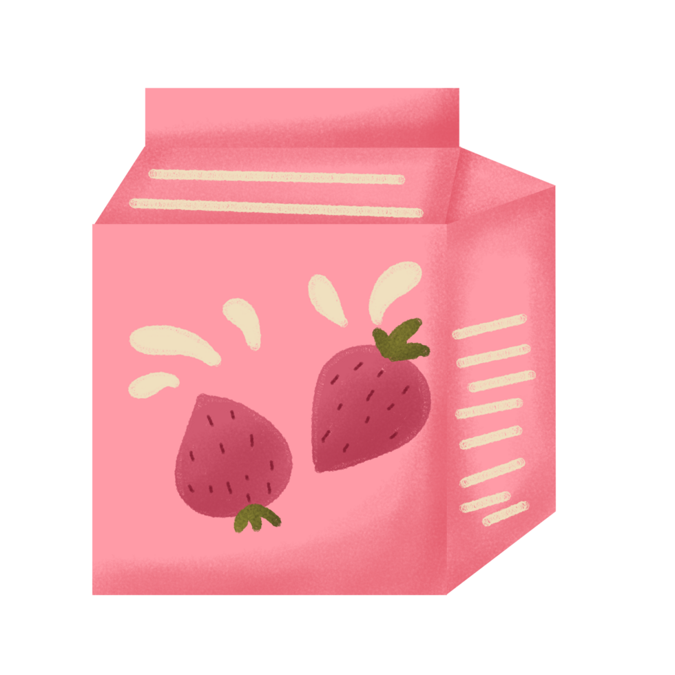 cartoon strawberry juice png