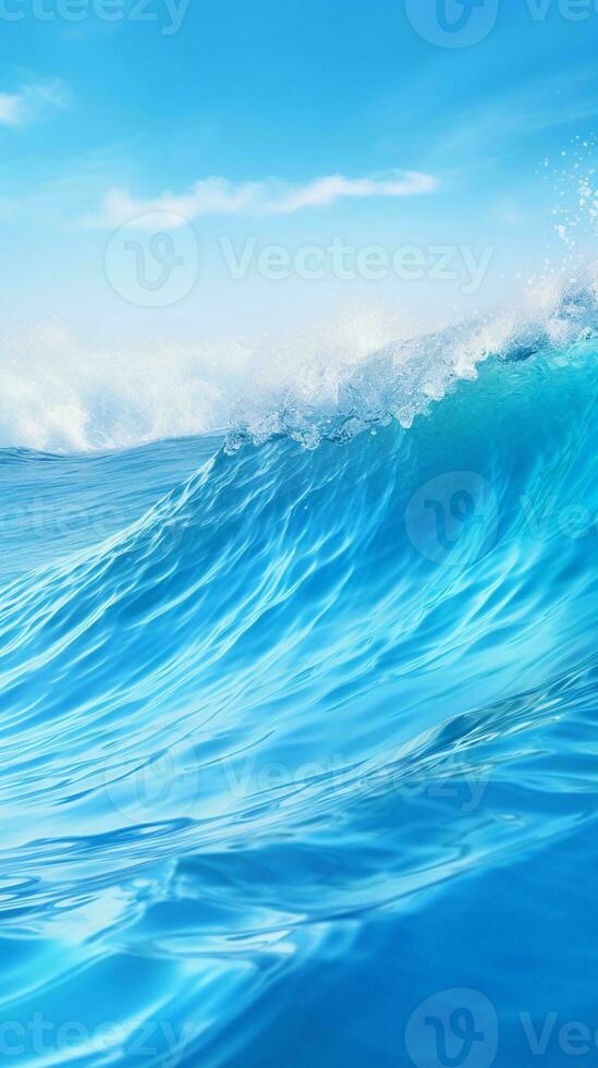 a sea wave background image, vertical format, background image, generative AI photo