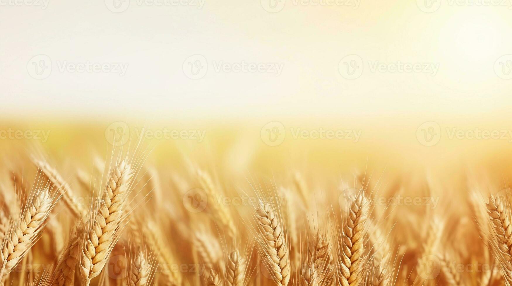 space for text on realistic wheat field background, background image, AI generated photo