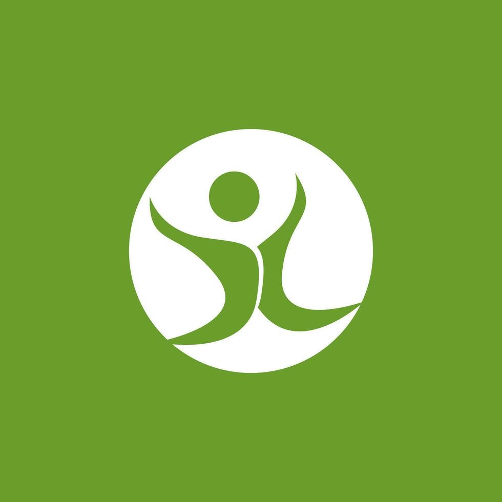 Ilustración de vector de logotipo de vida de personas de salud