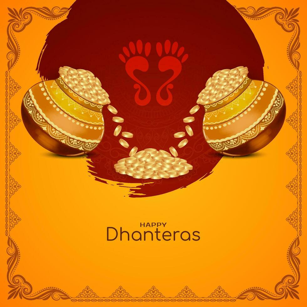 contento Dhanteras indio hindú religioso festival antecedentes vector