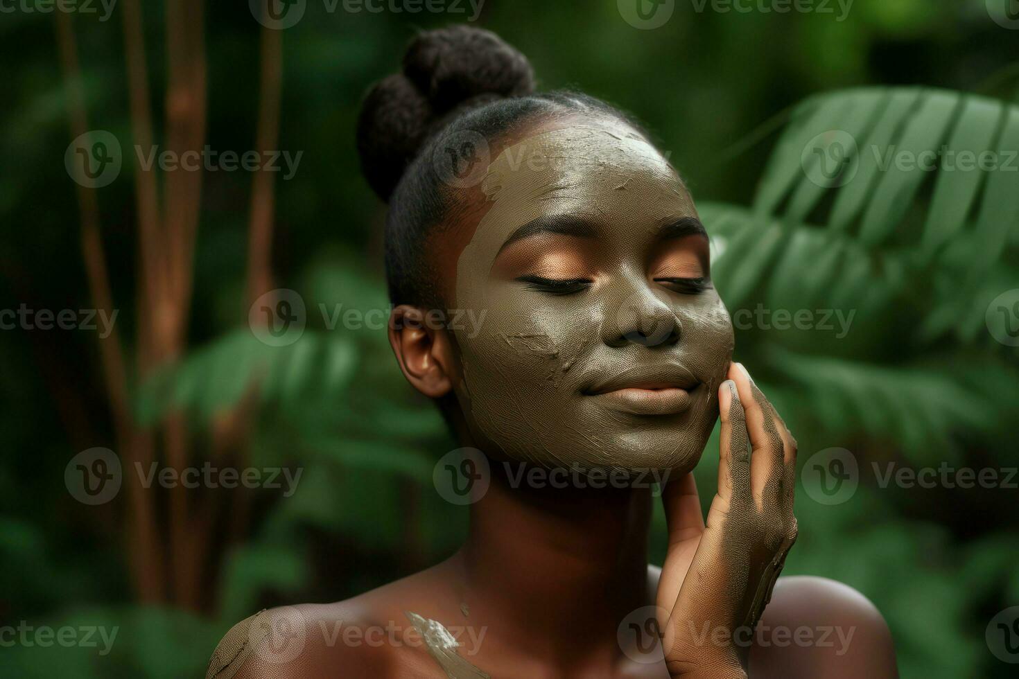 piel tratamiento cara mascarilla. generar ai foto