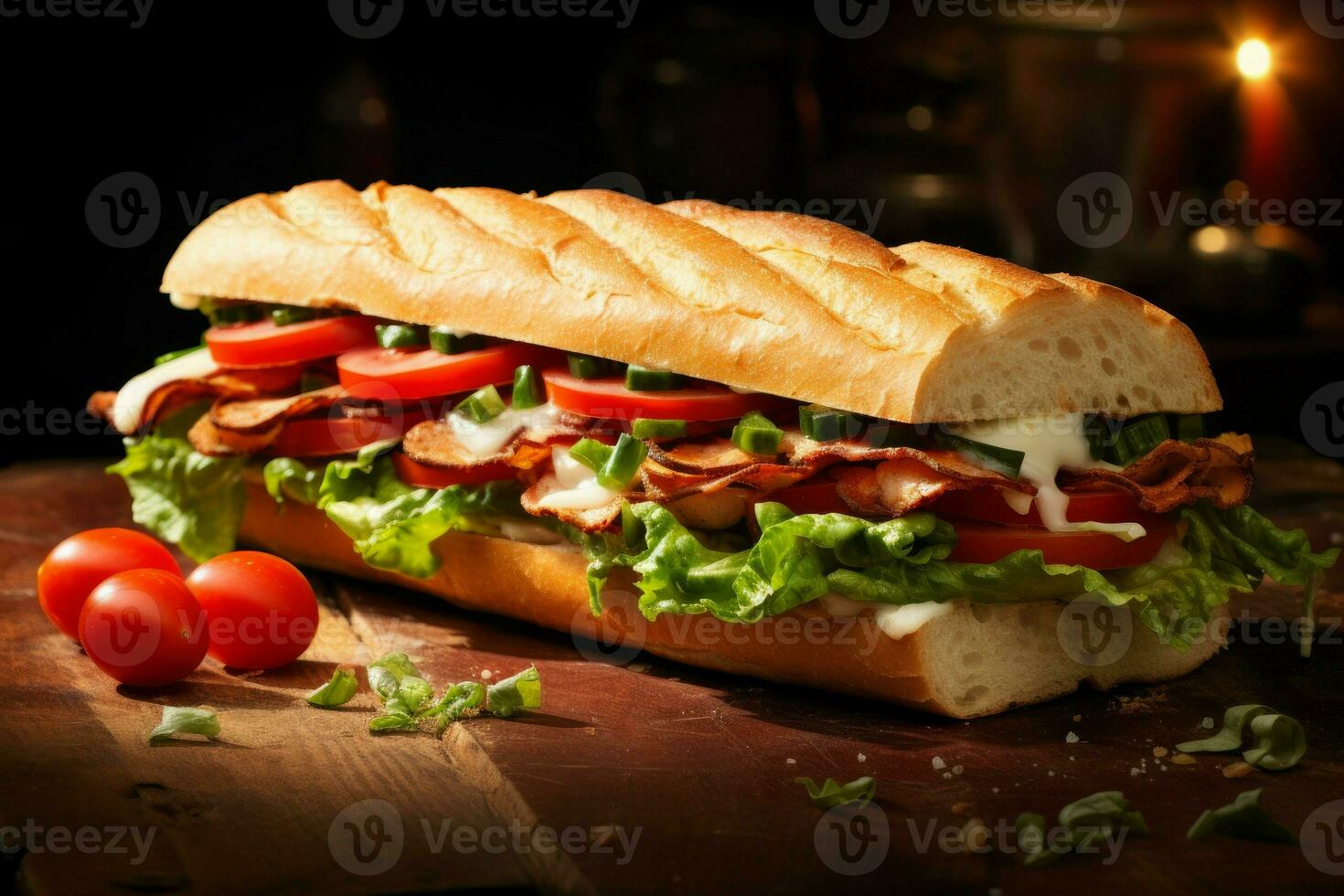 Fresco sándwiches generar ai foto