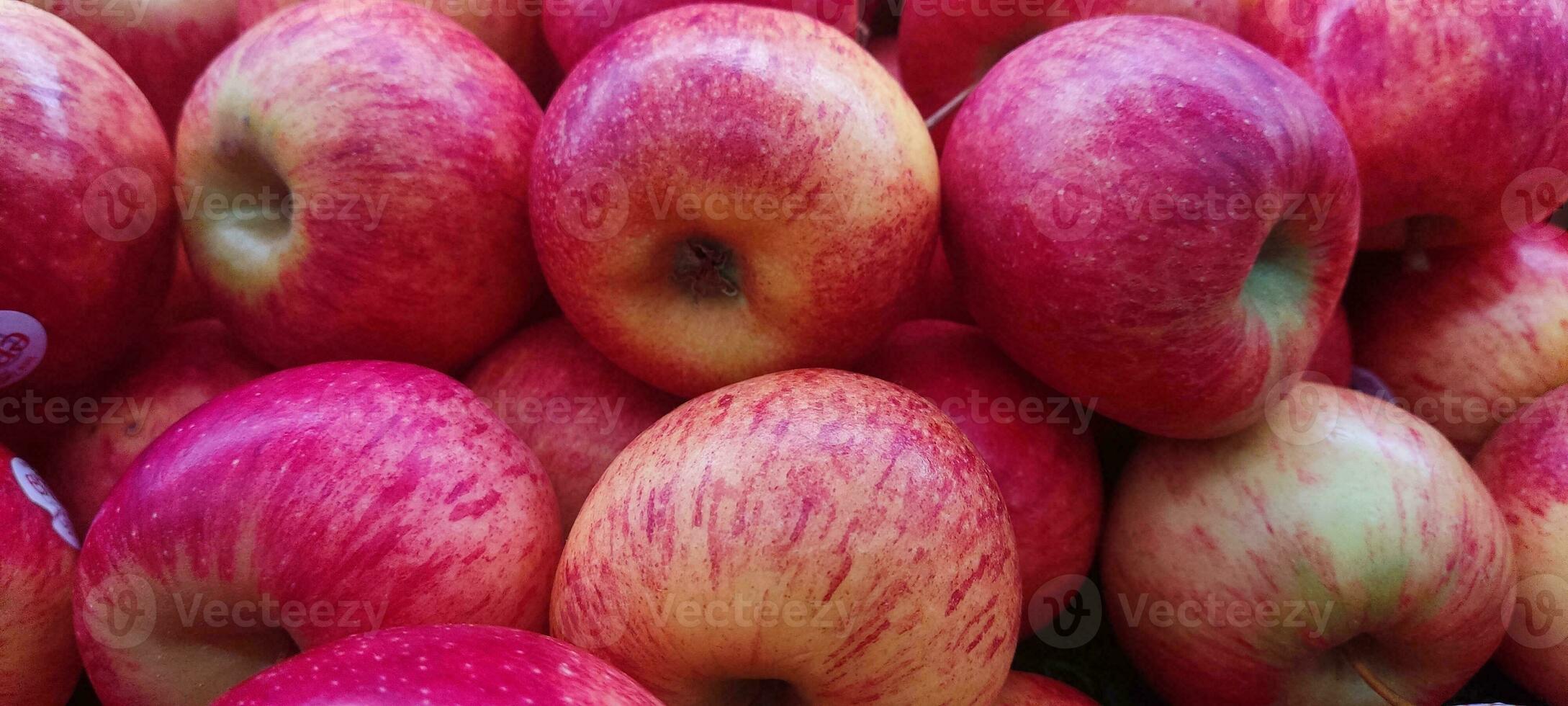 Fresh ripe red apples as background photo