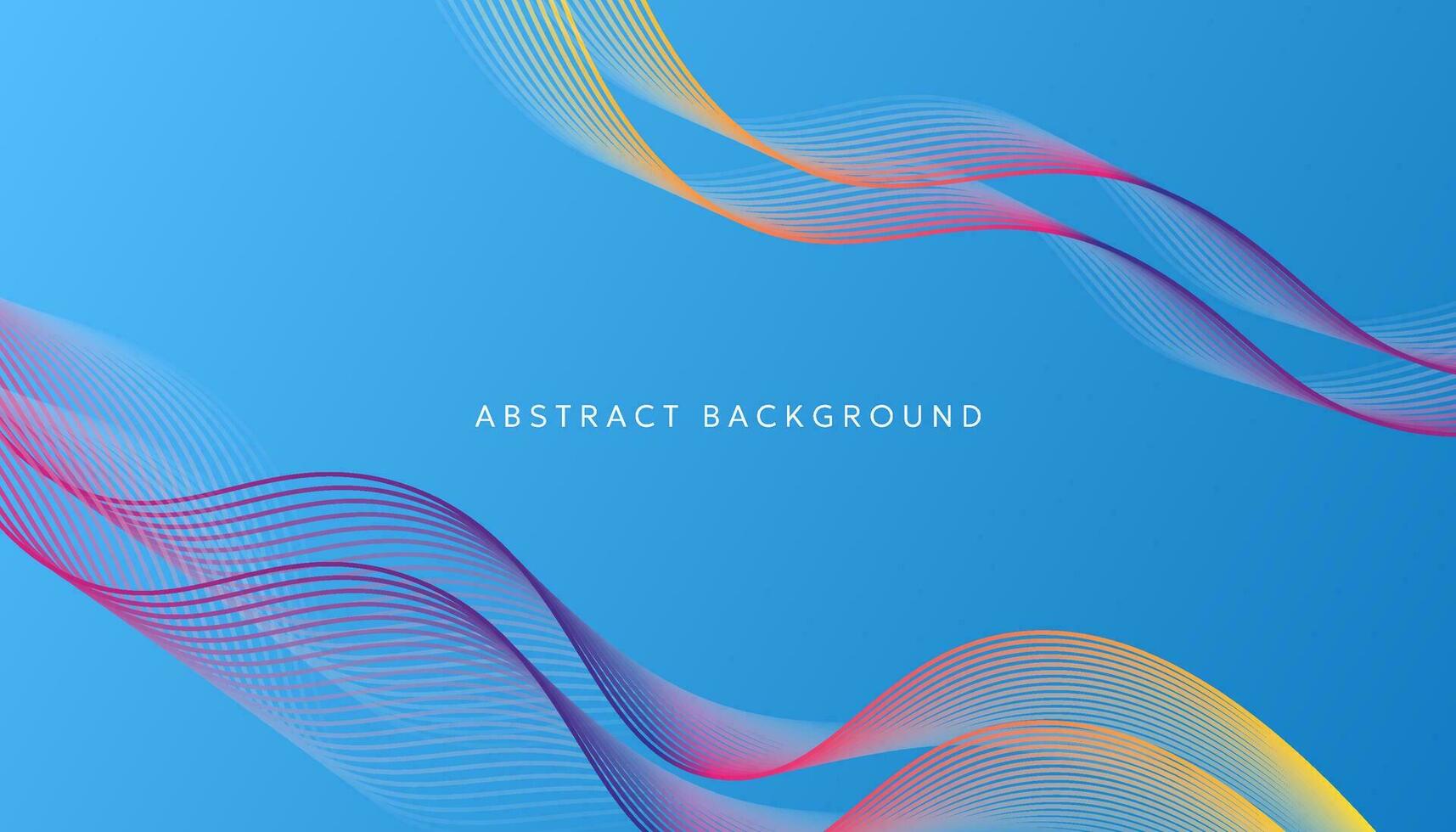Colorful abstract background with flowing wave lines vector