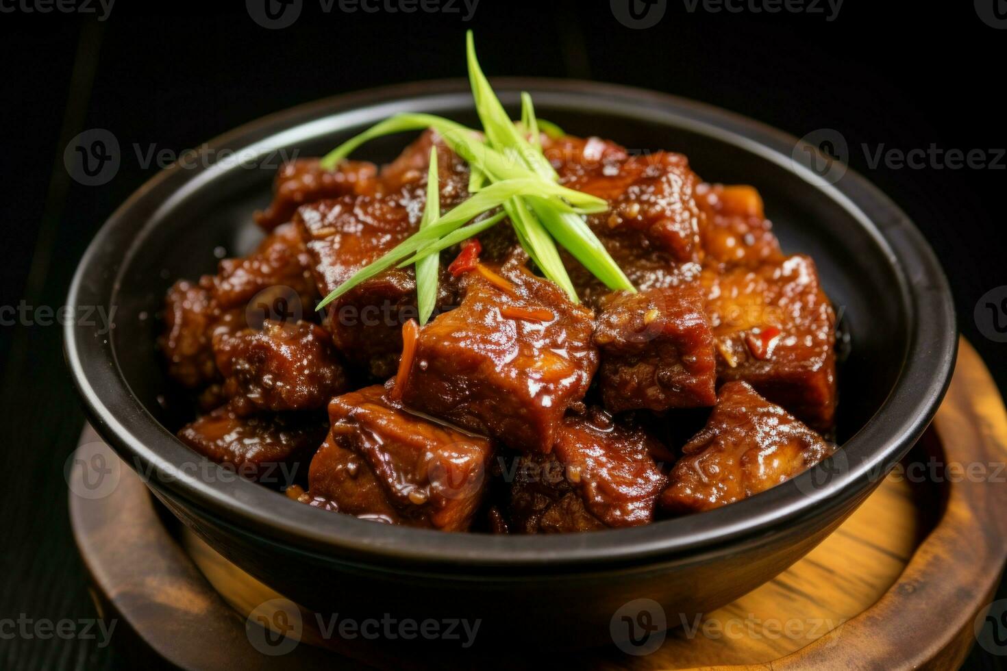 Flavorful Chinese dish pork. Generate Ai photo