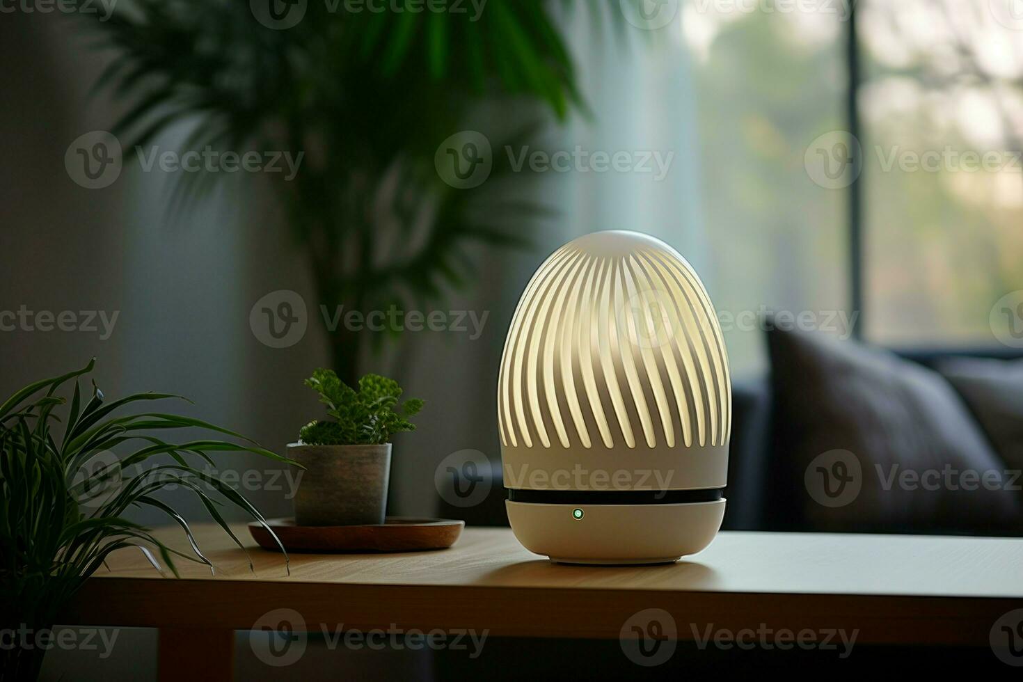 Filter-equipped Air purifier unit. Generate Ai photo